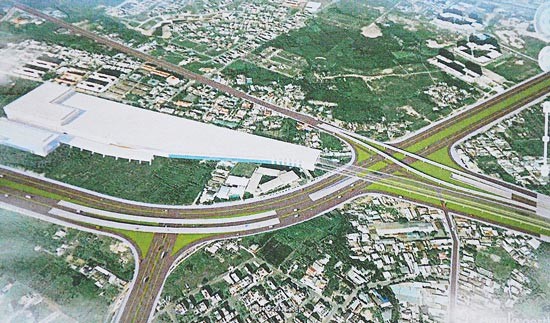 An artist impression of An Phu station in the busway An artist impression of An Phu station in the busway